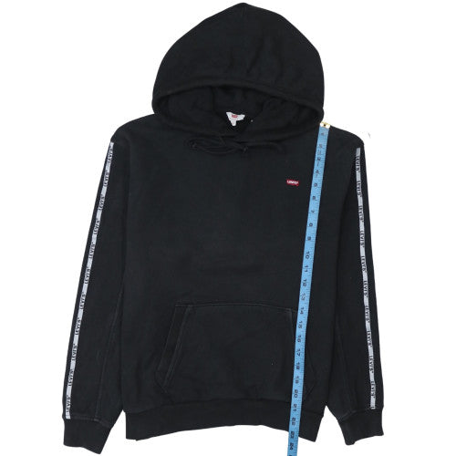 Levi's Womens Black XS Pullover Hoodie with Logo Tape Trim