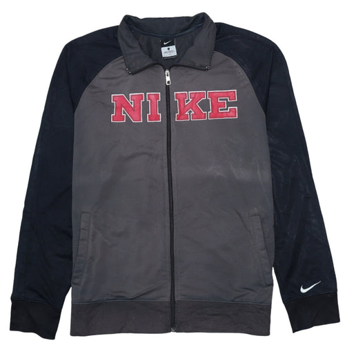 Nike Men's Grey Track Jacket L Full Zip Sports Activewear