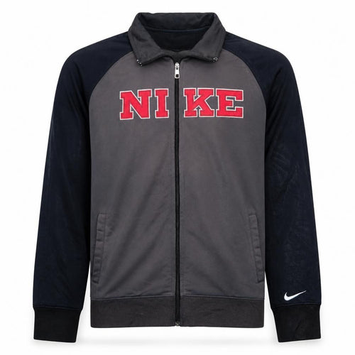Nike Men's Grey Track Jacket L Full Zip Sports Activewear