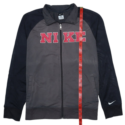 Nike Men's Grey Track Jacket L Full Zip Sports Activewear