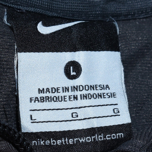 Nike Men's Grey Track Jacket L Full Zip Sports Activewear