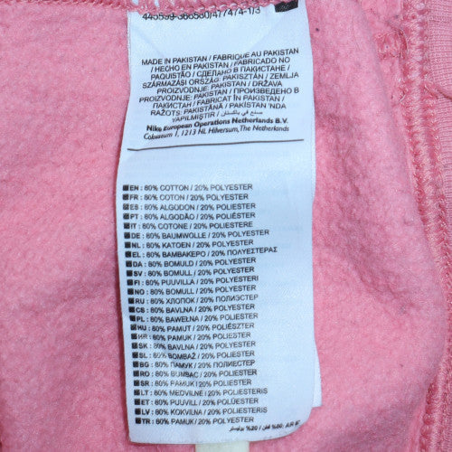 Nike Women's Pink Crew Neck Pullover Sweatshirt L Cotton Blend