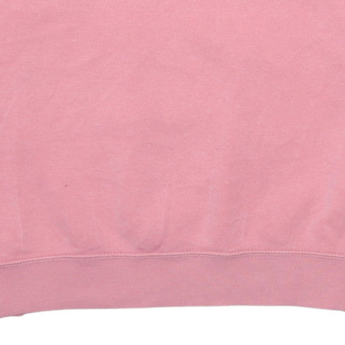 Nike Women's Pink Crew Neck Pullover Sweatshirt L Cotton Blend