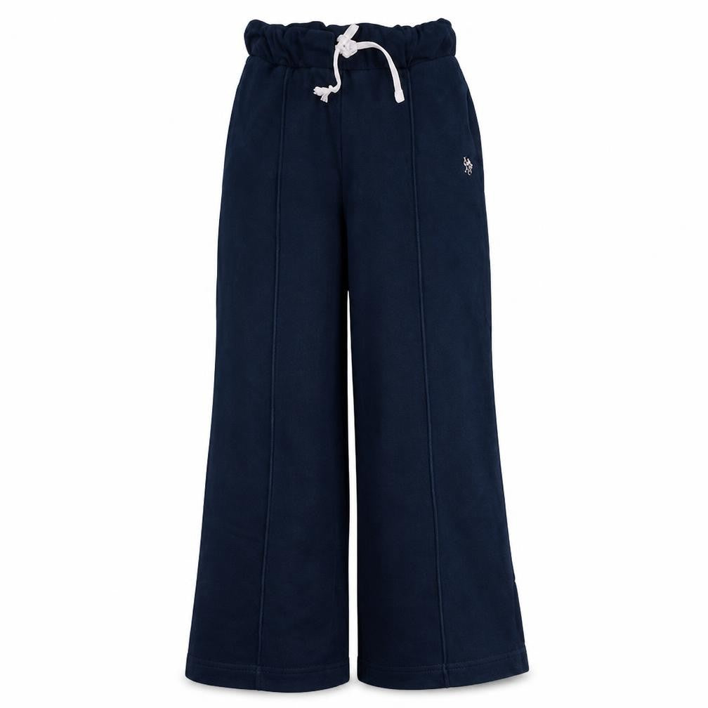 U.S. Polo Assn. Women’s Blue Cotton Wide-Leg Jogger Trousers Size 14