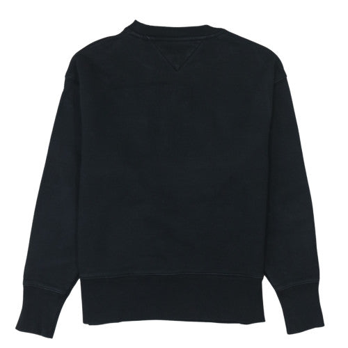 Tommy Jeans Womens Black XS Cotton Crew Neck Pullover Sweatshirt
