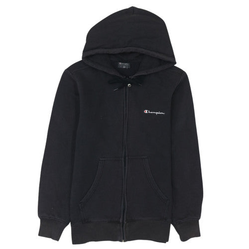 Champion Men’s Black Full Zip Hoodie Size S Fleece Lined Athletic
