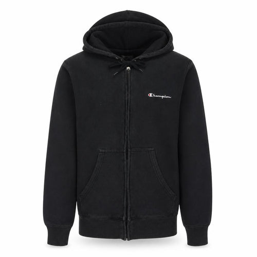 Champion Men’s Black Full Zip Hoodie Size S Fleece Lined Athletic