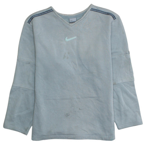 Nike Boys Blue V-Neck Fleece Pullover Sweatshirt 13-14 Years
