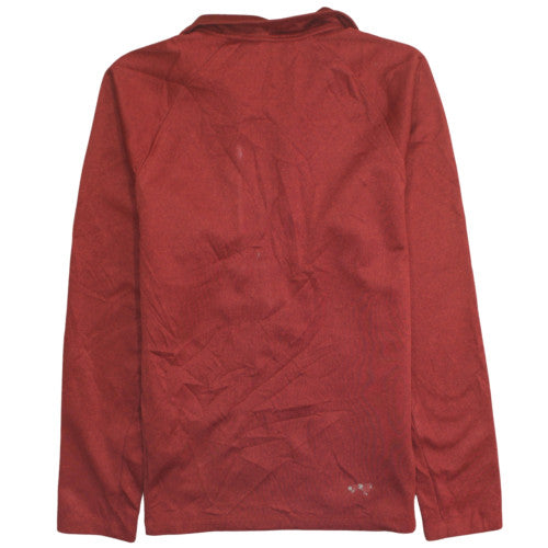 The North Face Mens Red 1/4 Zip Fleece Sweatshirt M Regular