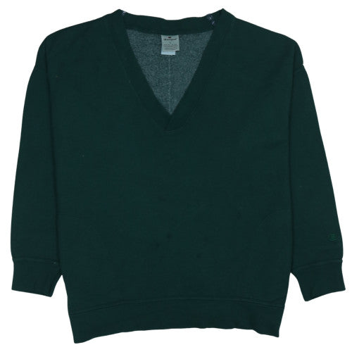 Champion Mens Green V-Neck Pullover Sweatshirt Size L