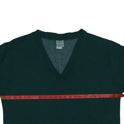 Champion Mens Green V-Neck Pullover Sweatshirt Size L