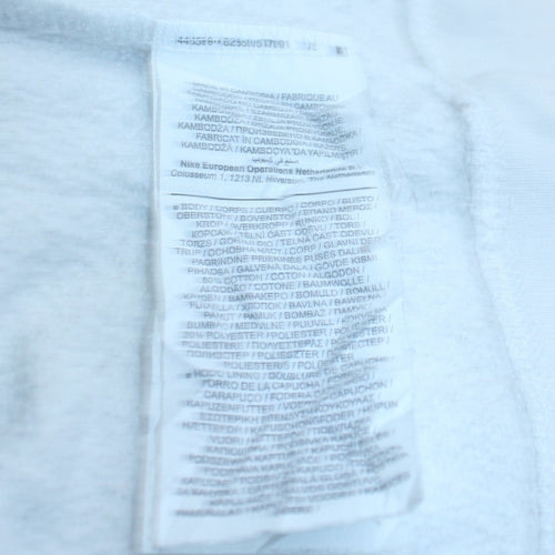 Nike Men's White XS Pullover Hoodie with Logo Print
