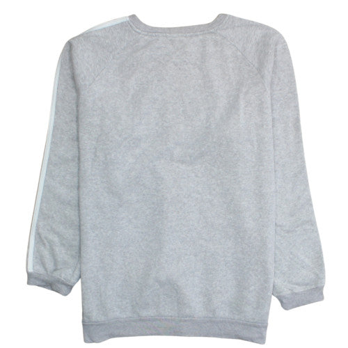 Adidas Women Grey Crew Neck Pullover Sweatshirt Size S