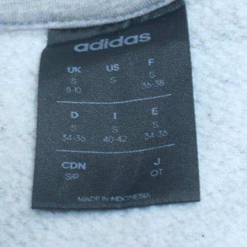 Adidas Women Grey Crew Neck Pullover Sweatshirt Size S