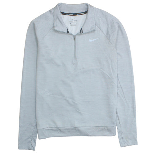 Nike Men's Grey Dri-FIT 1/2 Zip Running Sweatshirt Size S