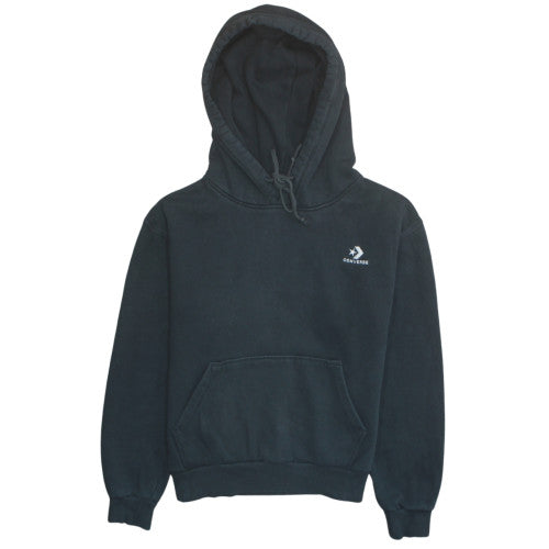 Converse Womens Black Pullover Hoodie Size S Cotton Blend