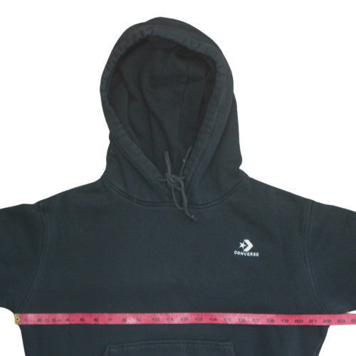 Converse Womens Black Pullover Hoodie Size S Cotton Blend
