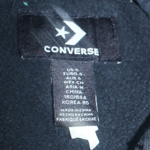 Converse Womens Black Pullover Hoodie Size S Cotton Blend