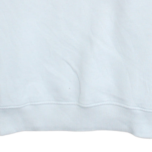Tommy Jeans Womens White Small Crew Neck Cotton Sweatshirt