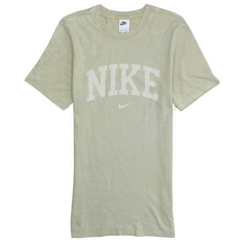 Nike Men's Beige Graphic Print Crew Neck Cotton T-Shirt XS