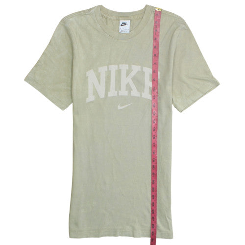 Nike Men's Beige Graphic Print Crew Neck Cotton T-Shirt XS