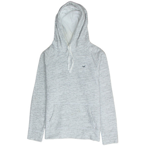 Hollister Women’s Grey Pullover Hoodie Small Soft Fleece Lined Casual