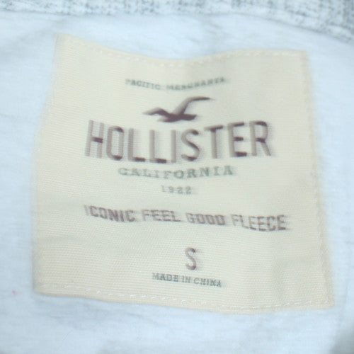 Hollister Women’s Grey Pullover Hoodie Small Soft Fleece Lined Casual