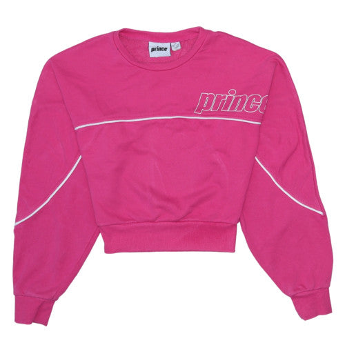Prince Womens Pink Crew Neck Pullover Sweatshirt Size M