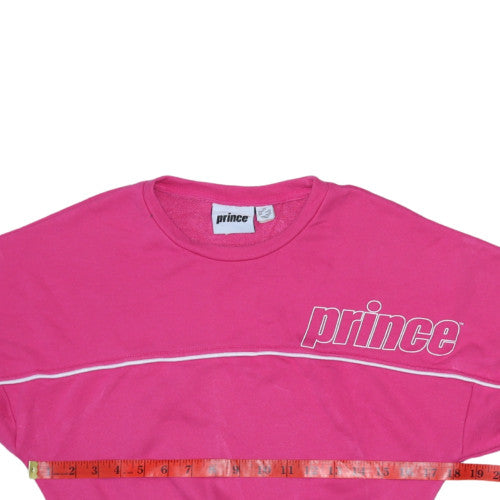 Prince Womens Pink Crew Neck Pullover Sweatshirt Size M