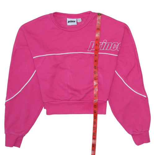 Prince Womens Pink Crew Neck Pullover Sweatshirt Size M