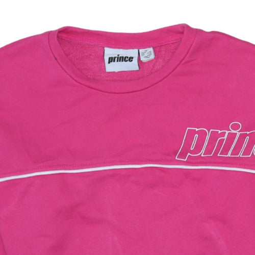 Prince Womens Pink Crew Neck Pullover Sweatshirt Size M