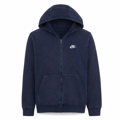Nike Men's Blue Full Zip Fleece Hoodie Size M