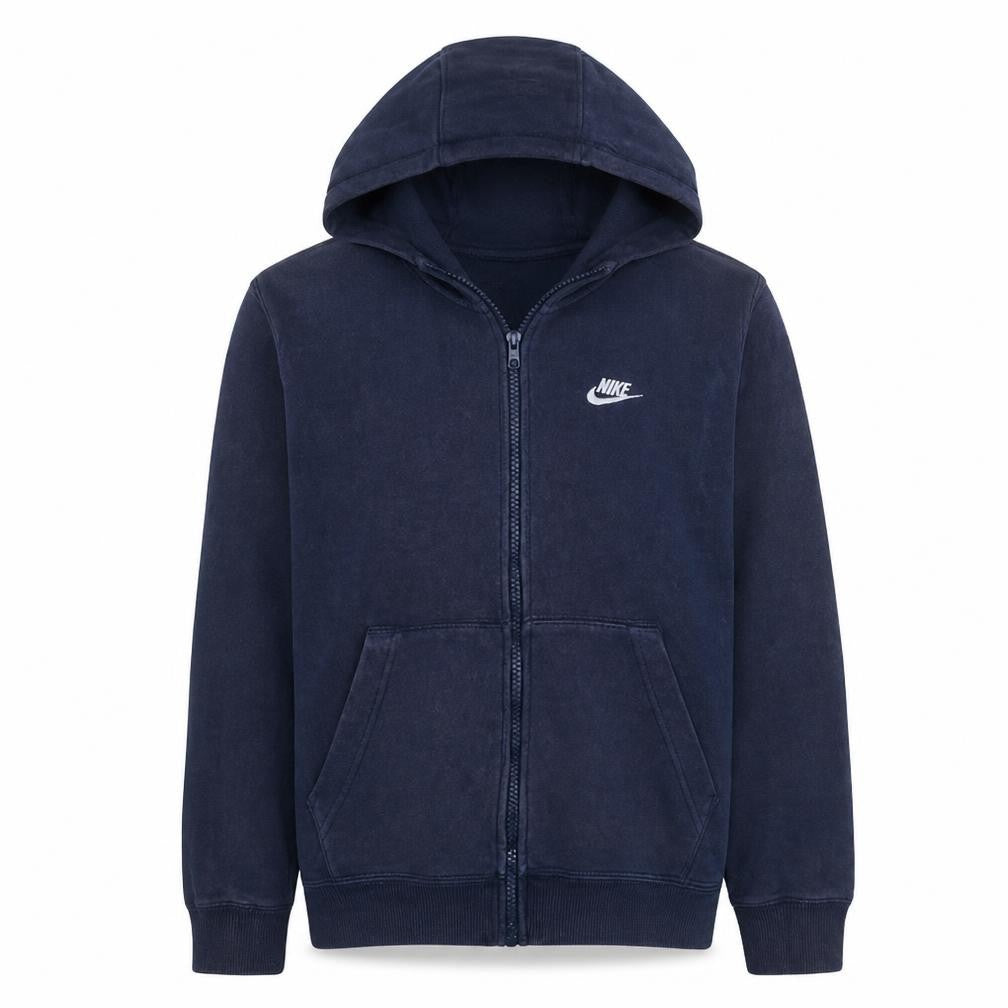 Nike Men's Blue Full Zip Fleece Hoodie Size M