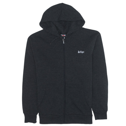 Lee Cooper Mens Black Full Zip Hoodie Size M Fleece Sweatshirt