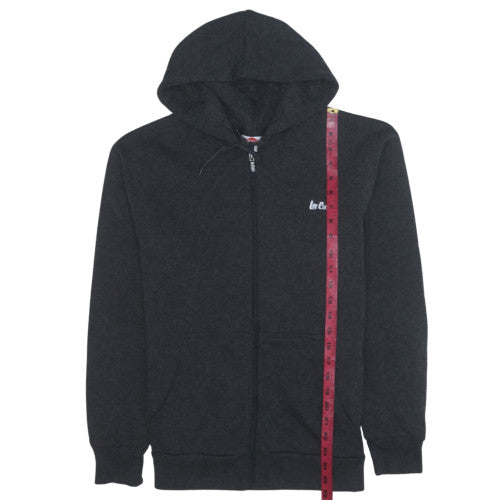 Lee Cooper Mens Black Full Zip Hoodie Size M Fleece Sweatshirt