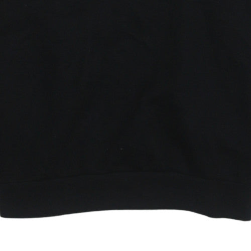 Disney Womens Black Large Sweatshirt Pluto Mickey Donald Goofy Graphic Print