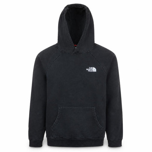Front view of The North Face Men’s Black Pullover Hoodie S Logo Outdoor Fleece