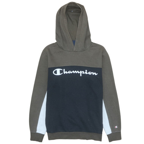 Champion Boys Brown & Black Pullover Hoodie 13-14 Years Graphic Logo
