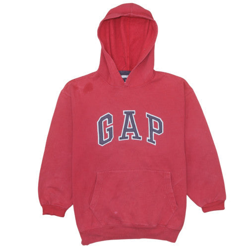 GAP Boys Red Pullover Hoodie Sweatshirt Size M Cotton Blend Casual