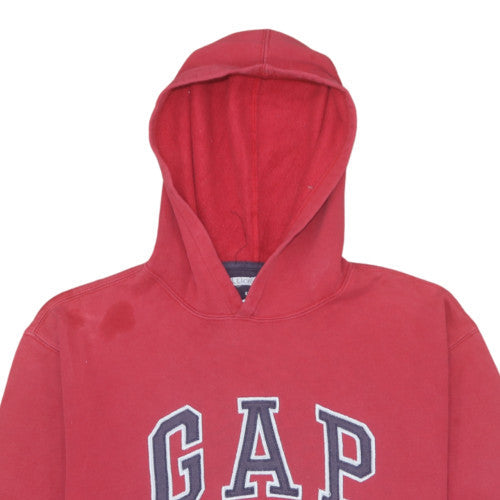 GAP Boys Red Pullover Hoodie Sweatshirt Size M Cotton Blend Casual