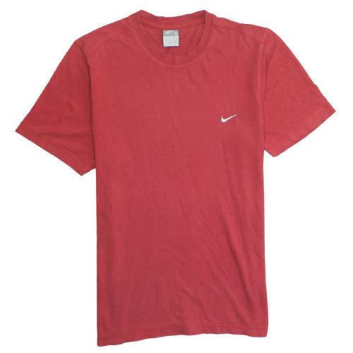 Nike Men's Red Crew Neck Short Sleeve Cotton T-Shirt Size S