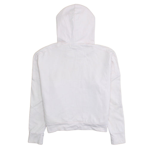 Puma Women’s White Hooded Pullover Sweatshirt M Casual Graphic Print