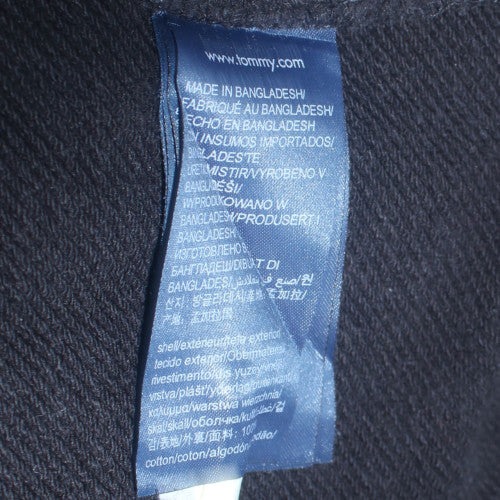 Tommy Jeans Men's Black Pullover Hoodie Medium Logo Fleece Sweatshirt