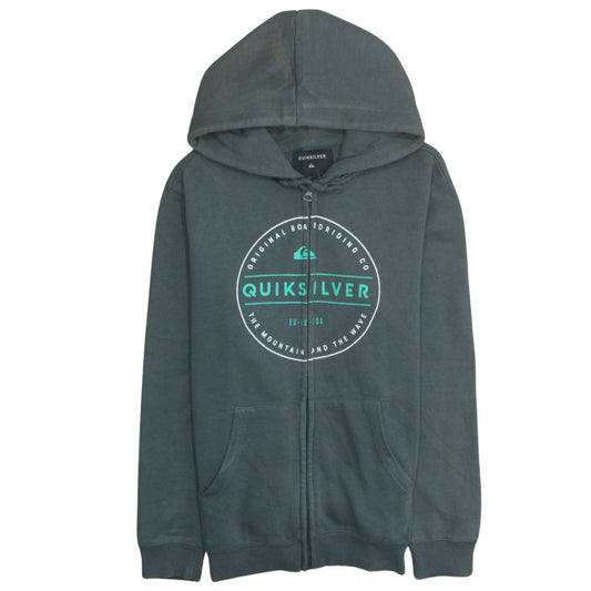 Quiksilver Men’s Green Full Zip Hoodie Size S Regular Fit