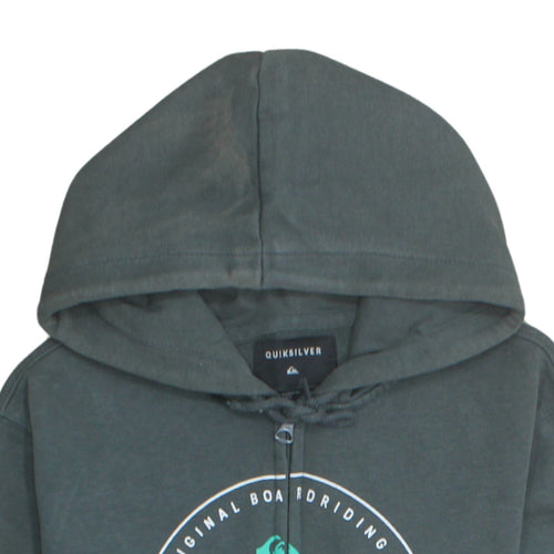 Quiksilver Men’s Green Full Zip Hoodie Size S Regular Fit