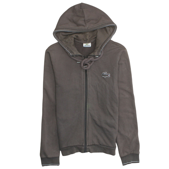 Lacoste Men's Brown Full Zip Hoodie Size M Classic Style