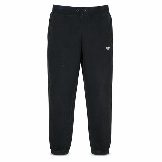 Front view of Adidas Men's Black Jogger Trousers L Fleece Regular Fit Activewear