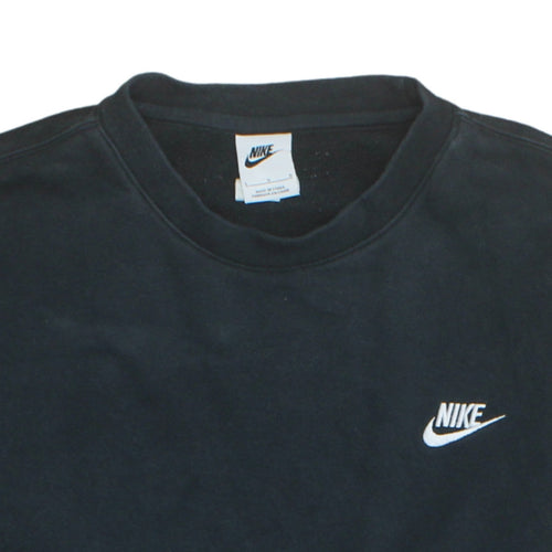 Nike Women’s Black Large Crew Neck Pullover Sweatshirt Classic Logo