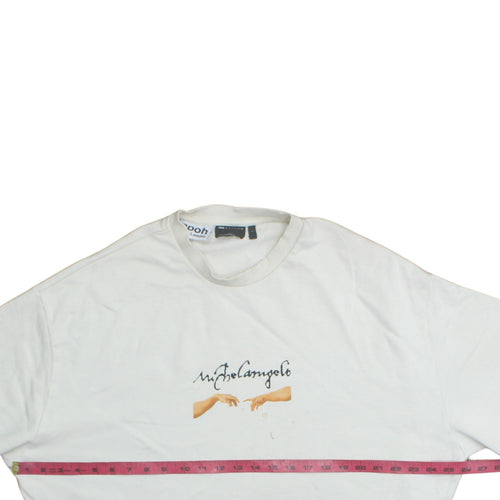 ASOS Men’s White Michelangelo Art Print Pullover Sweatshirt L