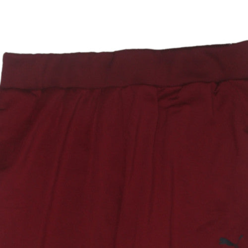 Puma Men Red Jogger Trousers M Elastic Waist Activewear